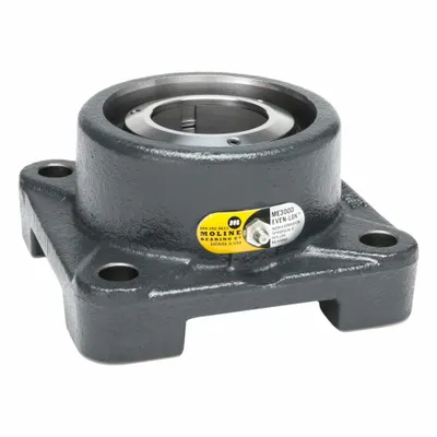 MOLINE BEARING 4 Bolt Flange Bearing: Spherical Roller, 1 7/16 in Bore - Flange-Mount Spherical Roller Bearings