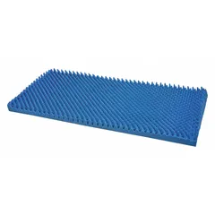 This foam mattress topper measures 33 inches wide by 72 inches long with a 3-inch thickness. Both the pad and cover are made of foam material. Suitable for use on standard bed frames to provide additional cushioning.
