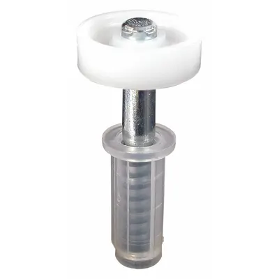 PRIME-LINE N 6703 Roller, 1 9/16 in Lg, 3 3/4 in Wd, 30 lb Max Wt, 1 PR - Hanging Door Guides