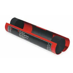 Round firestop passthrough device for cables, rated for 3-hour fire protection. Overall dimensions: 2 in height, length, and width. Designed to seal cable penetrations in fire-rated walls and floors, maintaining barrier integrity. Mounting plates not included.