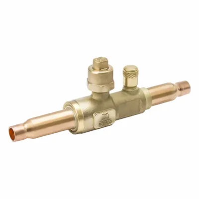 MUELLER Refrigerant Ball Valve: 1 Cv, 1/4 in Male Sweat, Access Port, No Relief Port - Sweat Connection Refrigeration Ball Valves