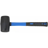 Plastic Mallet: Steel Handle, 24 oz Head Wt, 2 5/8 in Dia, 4 1/2 in Head Lg, 14 in Overall Lg