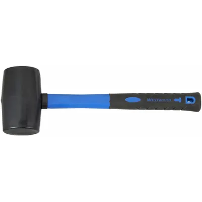 WESTWARD Plastic Mallet: Steel Handle, 24 oz Head Wt, 2 5/8 in Dia, 4 1/2 in Head Lg - Plastic Mallets