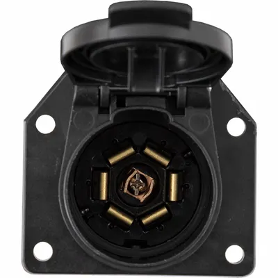 BUYERS PRODUCTS 7-Way Trailer Connector, Steel, Spring, TC1007 - Fleet and Vehicle Maintenance