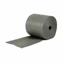 This polypropylene sorbent roll is designed for absorbing industrial spills and leaks, including oils, coolants, and water-based fluids. The 15-inch-wide, 150-foot-long roll is suitable for use in maintenance areas, production floors, and fluid management applications. Supplied as a bale