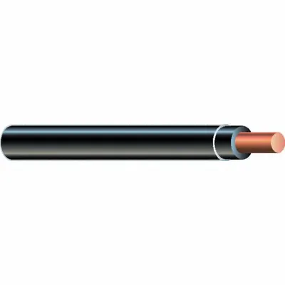 SOUTHWIRE 10 AWG Solid Copper THHN/THWN Building Wire, 600 V, Black, 1,250 ft - Copper THHN/THWN Building Wires