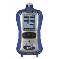 Portable multi-gas detector for combustible gases, chlorine (CL2), carbon monoxide (CO), and oxygen (O2). Features a black housing, Lithium Ion battery, and LCD display. Suitable for confined space entry, plant maintenance, and leak detection