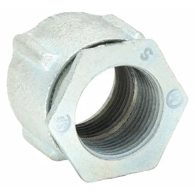 RACO Threaded Coupling - Three-Piece: Iron, 1/2 in Trade Size, 1 3/32 in Overall Lg - Three-Piece Threaded Couplings