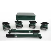 HILMAN ROLLERS Machine Roller Kit: 6,000 lb, 3 7/16 in Deck Ht, 4 in L x 2 1/2 in W, (4) Rollers (MPN KRS-3-4S)
