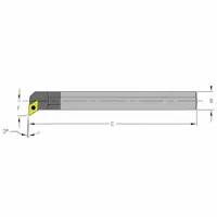 Indexable boring bar for internal boring operations in metalworking. Accepts indexable carbide inserts for machining steel, stainless steel, and cast iron. Suitable for precision boring in general engineering applications