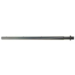 Steel ceiling mount with powder-coated black finish. Fixed design with 0° swivel. Used to lower a display from a high ceiling in commercial or industrial settings.