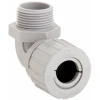 Liquid Tight Cord Connector: Nylon, 1 in MNPT, 0.88 in to 1.00 in, 2 in Lg - Box to End of Connector (MPN NHC1043CR)