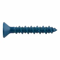 Case-hardened steel concrete anchor screw with zinc-plated finish and pointed tip. Features a Torx drive for secure installation. Suitable for fastening into concrete, brick, or block. Removable design. Supplied in a 1,000-piece pack