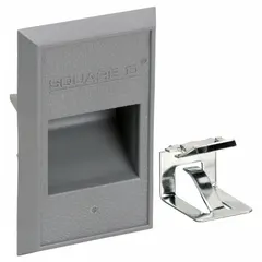 Door latch kit for Square D panelboards. Provides a secure latching mechanism for the enclosure door, used in electrical distribution systems to maintain enclosure integrity and control access.