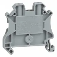 SCHNEIDER Terminal Block: DIN Rail Mounting Type, Screw Clamp Wire Termination, 2 Wire Terminals (MPN NSYTRV42)