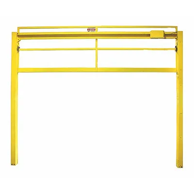 PS INDUSTRIES Vertical Safety Gate: 126 in x 105 in, Unassembled, Yellow, 42 in Gate Ht - Vertical-Lift Door Gates