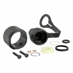 Repair kit for hydraulic cylinders and equipment. Contains seals, O-rings, and components to restore performance and prevent leaks. Used in maintenance and repair of hydraulic systems.