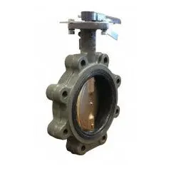 This 8-inch cast iron concentric butterfly valve features a lug-style body for dead-end service and a lever handle for manual on-off control. The aluminum bronze alloy disc and EPDM seat are rated for 200 psi CWP. Suitable for general-service water, air, and non-aggressive fluid systems in industrial and commercial applications.