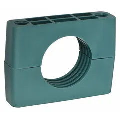Replacement insert for Beta Clamps, featuring a ribbed steel clamp and polypropylene cushion for single-line installations. Designed to secure and cushion hydraulic or pneumatic lines, reducing vibration and wear in industrial piping systems.