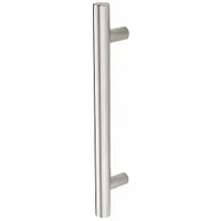 This ROCKWOOD door pull is made of wear-resistant stainless steel, measuring 1 1/4 in wide by 84 in high. It is designed as a hand pull for commercial or industrial door applications where a long, durable pull plate is required