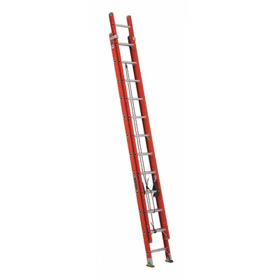 LOUISVILLE LADDER FE3224 Non-Conductive Fiberglass Extension Ladder - Non-Conductive Fiberglass Extension Ladders