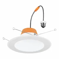 Downlight: 5 in_6 in Dia, 725 lm, 2700K/3000K/3500K/4000K/5000K, 8 W, 120V AC, 2 3/4 in Overall Ht (MPN RT561A/725ST9SC3/SMWH/E26)