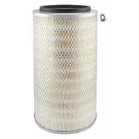 Round-oval engine air filter with axial seal. Inside diameter 1/2 in. Used for engine intake filtration in Bomag vehicles and buses