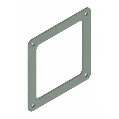 HOFFMAN F44WB Feed-Thru Box Connector, Steel, 4 in Ht x 5 3/8 in Lg - Box Connectors for Dust-Tight Wireways