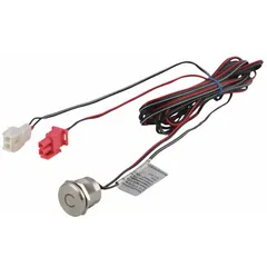 Wire-type piezo sensor cable for electronic faucets, operating at 9V DC. Includes a universal cap (female). Overall length 4 3/4 inches. Compatible with WH3378 series.