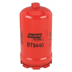 Spin-on hydraulic filter with M68-2.0 thread size and cellulose media. Designed for hydraulic fluid systems to remove contaminants. Includes two O-rings. Compatible with John Deere vehicles.