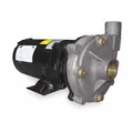 Straight centrifugal pump with a 1-1/2 hp motor, 230/460V AC, 110 ft max head, 1-1/2 in intake and 1-1/4 in discharge connections, ODP enclosure. Used for water transfer, circulation, and fluid handling in HVAC, irrigation, and plant maintenance.