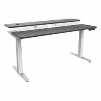 VERSADESK Electric Sit-Stand Desk: Black, Wood, 60 in Overall Wd, 30 in Overall Dp, Laminate/Steel (MPN VT1376030-03-01)