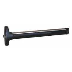 Aluminum rim-type exit device with touchbar style for doors up to 36 inches wide. ADA compliant. Provides egress for commercial and industrial doors in panic or emergency situations.