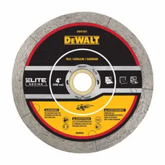 This 4-inch diameter diamond blade is designed for cutting a range of materials including ceramic, granite, marble, porcelain, stone, and tile. Suitable for use with a saw in construction and renovation applications.