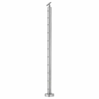 LAVI 49-C424/42/F/B/E/AS End Post for Modular Handrail Systems - Handrail Posts for Modular Handrail Systems