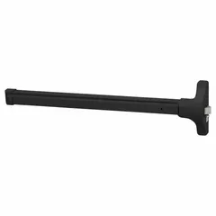 This bronze lever trim is designed for use on exit push bars for doors up to 48 inches wide. It provides ADA-compliant lever operation for commercial facilities, allowing safe egress while meeting accessibility standards. The trim is not ligature-resistant.