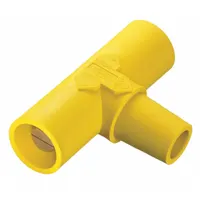 Paralleling Tee: Male-Male-Female, Yellow, 600V AC/600V DC, 400 A, Series 16 (MPN HBLPTY)