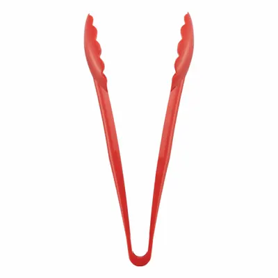 CARLISLE Serving Tongs: 8 7/8 in Overall Lg, Red, NSF Certified, Plastic