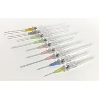 Safety IV catheter with 18 ga stainless steel needle and PTFE catheter material. Overall length 5 5/8 in, green color. Used for intravenous access in medical settings requiring secure venous cannulation
