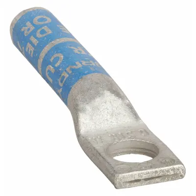 BURNDY Compression Lug: 1/4 in Stud Size, 6 AWG – 6 AWG For Wire Sizes, Stranded Wire Type - One-Hole Compression Lugs
