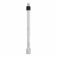 This 1/4-inch drive hand socket extension measures 6 inches in overall length, with a standard type design. It is used to extend reach to recessed fasteners in automotive, mechanical, and industrial assembly applications. The extension features a locking mechanism to keep sockets securely attached during use.