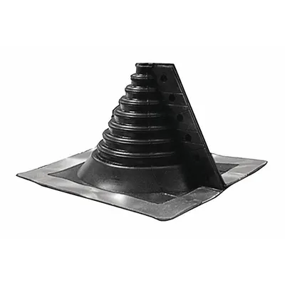 OATEY 8"H-W Plastic Roof Vent Pipe Boot: For Pitched Roof, Square Base, For 1 Pipes - Rectangular-Base Boots