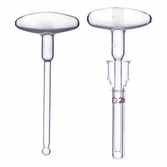 Manual tissue grinder for gentle homogenization of soft tissues. Borosilicate glass tube and glass pestle. Tube length 125 mm, diameter 16 mm. Used for cell fractionation and nuclei isolation.