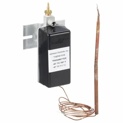 JOHNSON CONTROLS Pneumatic Temperature Transmitter: Remote Bulb Element, -40°F to 160°F - Pneumatic Temperature Transmitters