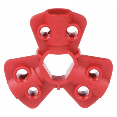 BRADY Pneumatic Fitting Lockout: Pneumatic Fitting, 1/4 in_3/8 in_1/2 in For Fitting Sizes - Pneumatic Fitting Lockouts