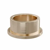 Flanged Sleeve Bearing: Bronze, SAE 841, 12 mm Bore, 15 mm OD, 8 mm Lg, -35°F to 300°F, 10 PK (MPN FFM1215-08B)