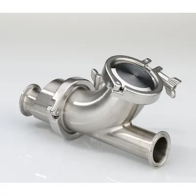 VNE Ball Check Valve: Ball, Y-Style Valve Body, 1 1/2 in Pipe Size, 316L Stainless Steel - 3-A Certified Stainless Steel Ball Check Valves