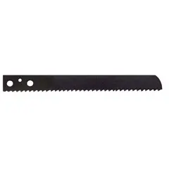 This bi-metal power hacksaw blade is designed for cutting steel and general metals. With a length of 23 5/8 inches and a maximum cutting diameter of 17 3/8 inches, it is suited for use in fabrication, maintenance, and metalworking shops on structural steel, pipes, and solid bars.