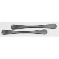 This tire iron is constructed from iron and designed for mounting and demounting bicycle and motorcycle tires. It provides the leverage needed for breaking beads and working stiff sidewalls. Suitable for light-duty tire changes on small vehicles in workshop or field repair settings