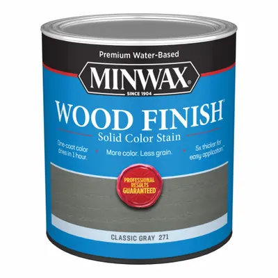 MINWAX Wood Finish Wood Stain, Classic Gray, Satin, 1 qt - Wood Stains